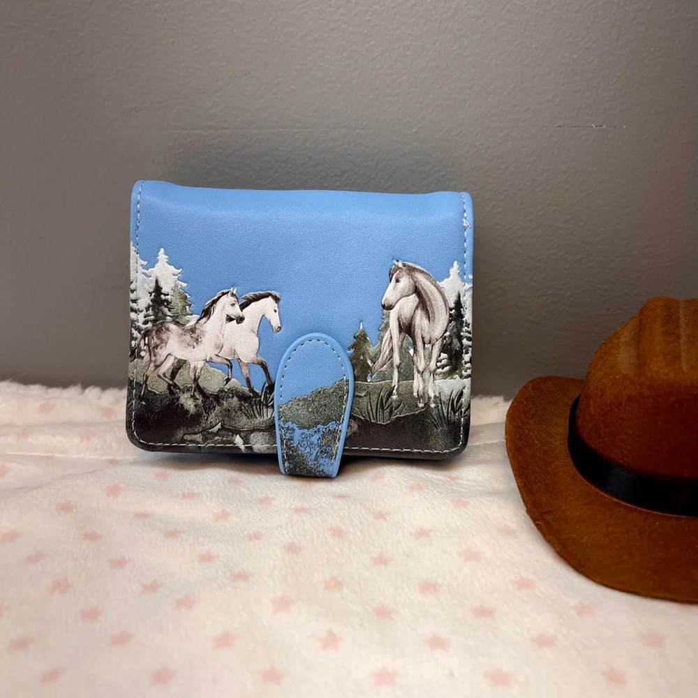 Woman’s Wallet Small : Horse Meadow Blue
